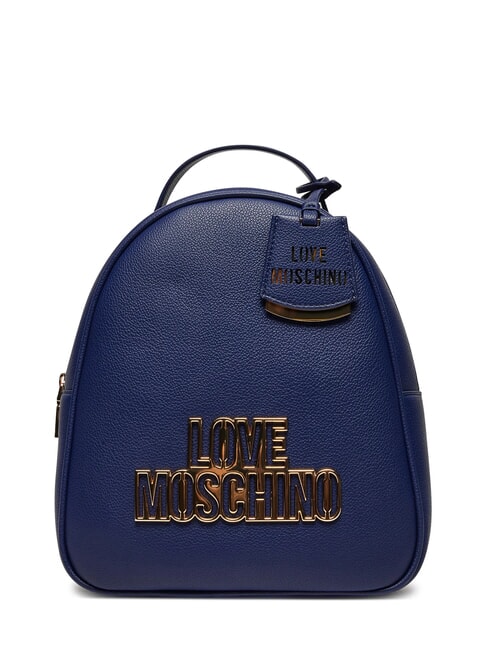 LOVE MOSCHINO GOLD LOGO Mochila azul - Bolsos Mujer