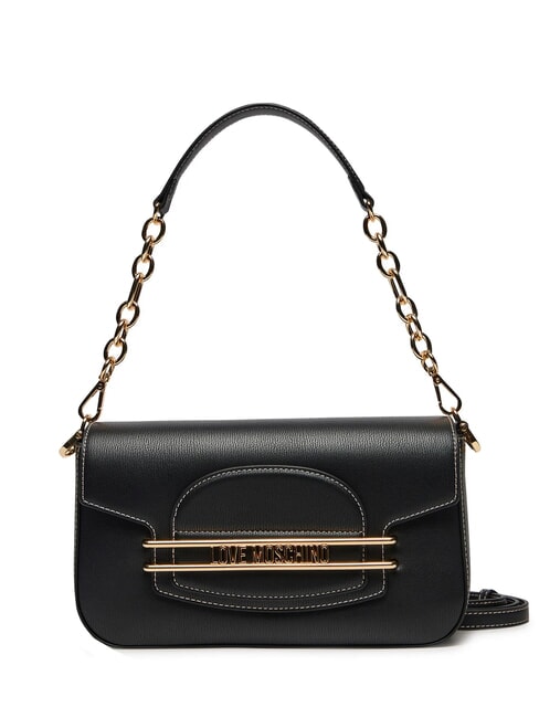 LOVE MOSCHINO CHAIN  Bolso de hombro, con correa para el hombro negro - Bolsos Mujer