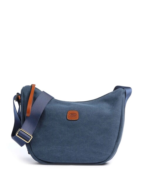 BRIC’S SORRENTO LUNA Bolsa de lona con forma de media luna azul - Bolsos Mujer
