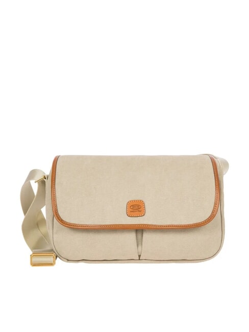 BRIC’S SORRENTO M Bolso mediano de lona con solapa BEIGE - Bolsos Mujer