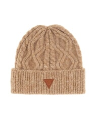 GUESS KNITTED Gorro trenzado con puño - Sombreros