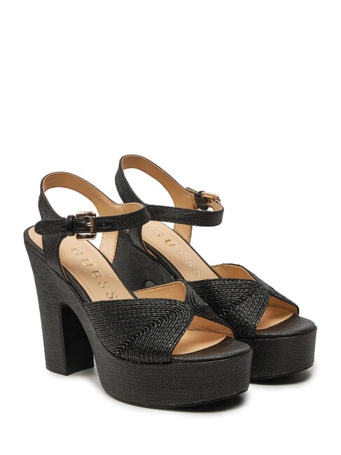 GUESS STARLA Sandalias de cuña alta NEGRO - Zapatos Mujer