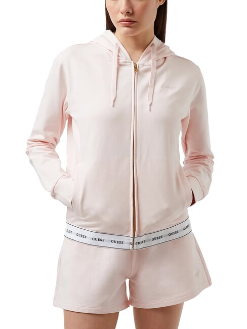 GUESS CARRIE Sudadera con capucha y cremallera completa novia sonrojada - Sudaderas de mujer