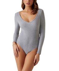 GUESS TESSA Body de canal&eacute; de manga larga gj gris medio brezo - camiseta - 1