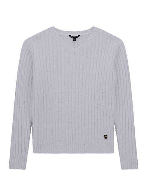 GUESS KIDS Suéter de cuello en V acanalado viento ártico - Suéteres para niños