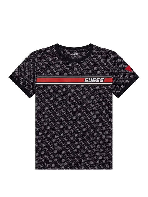 GUESS KIDS Camiseta con logotipo 4G en toda su extensión 4g aop negro azabache - Camiseta niño