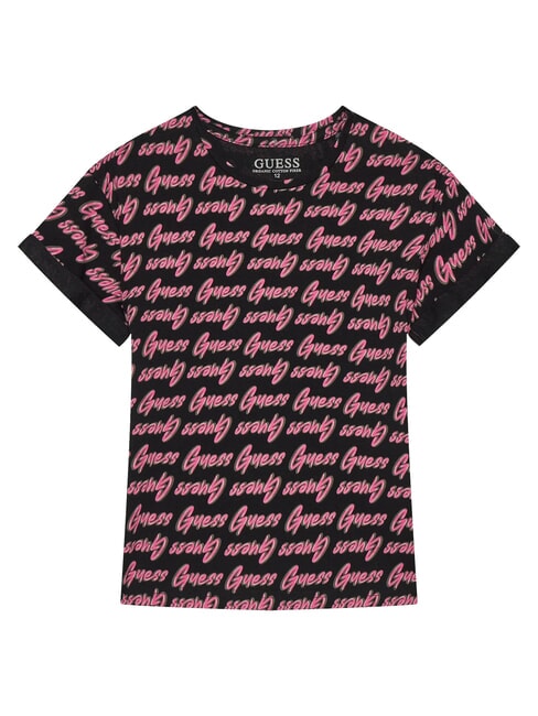 GUESS KIDS Camiseta con estampado de logotipo por toda la prenda aop supongo negro - Camiseta niño