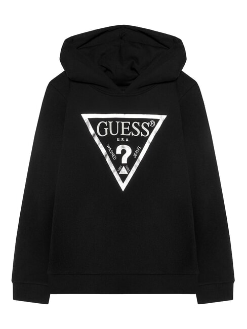 GUESS CORE KIDS Sudadera con capucha y estampado negro azabache con escarcha g - Sudadera Bebé