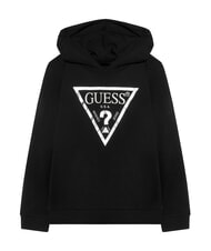 GUESS CORE KIDS Sudadera con capucha y estampado negro azabache con escarcha g - Sudadera Bebé - 1