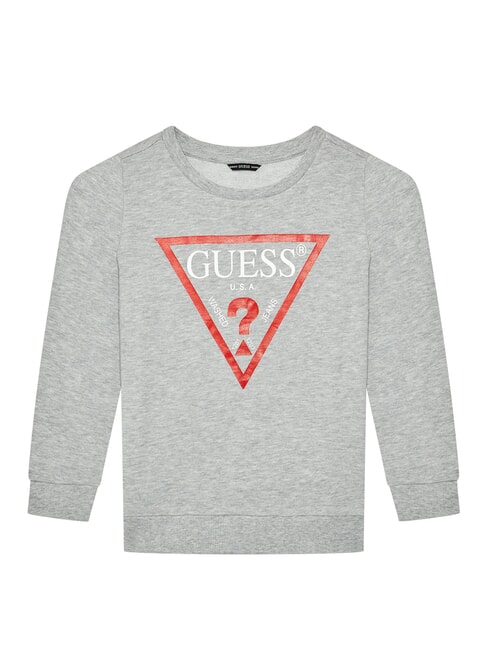 GUESS CORE KIDS Sudadera de manga larga con estampado de logo gris jaspeado claro - Sudadera Bebé