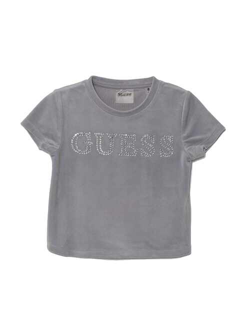 GUESS MINI ME Camiseta corta con logotipo de diamantes de imitación humo lila - Camiseta niño