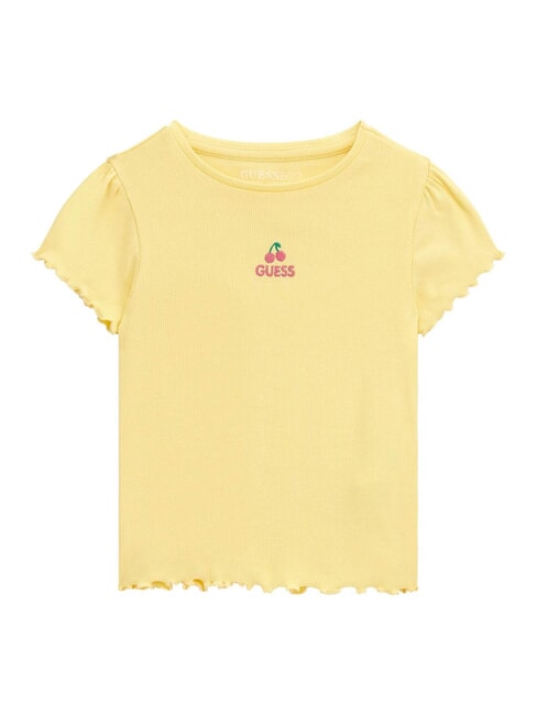 GUESS KIDS Camiseta con bordado de cerezas té de azafrán - Camiseta niño