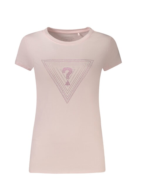 GUESS SS TRIANGLE OMBRE R3  Camiseta de manga corta rosa de bajo perfil - camiseta