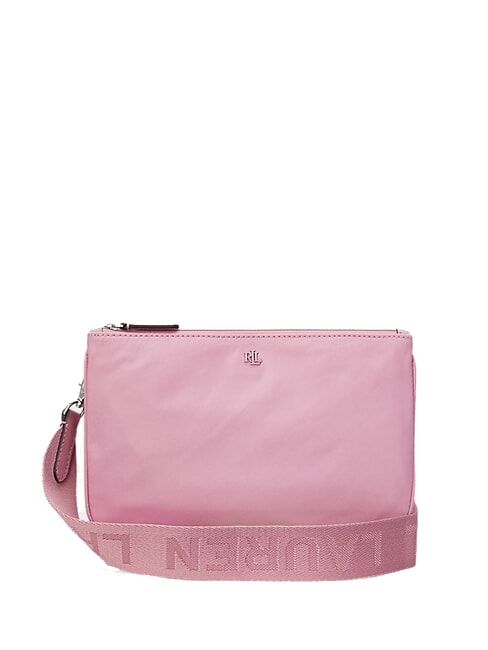 RALPH LAUREN LANDYN Bolso bandolera plano de nailon rosas malva - Bolsos Mujer