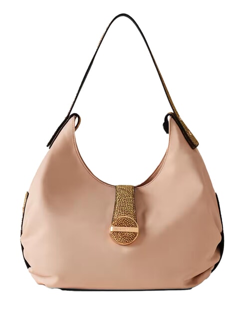 BORBONESE ECLIPSE Hobo Bolso de hombro Arena/natural op - Bolsos Mujer