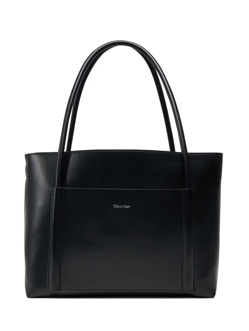 CALVIN KLEIN CK LINN MEDIUM Bolso de compras al hombro negro - Bolsos Mujer