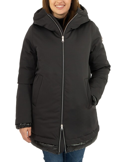 COLMAR PURENESS Chaqueta larga de plumas con capucha negro - Chaquetas de plumas de mujer