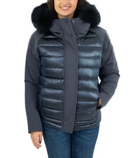 COLMAR PURENESS Chaqueta de plum&oacute;n bimaterial con capucha Azul marino - Chaquetas de plumas de mujer - 1