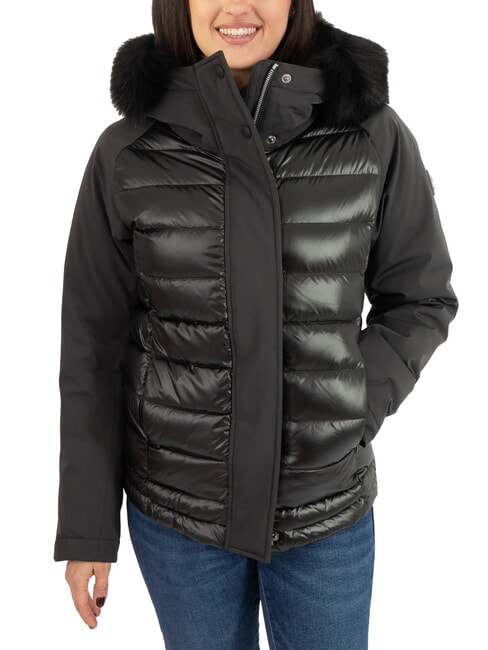 COLMAR PURENESS Chaqueta de plumón bimaterial con capucha negro - Chaquetas de plumas de mujer