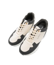 ROCCOBAROCCO METALLIC LOGO Zapatillas altas de piel bicolor blanco/negro - Zapatos Mujer - 1