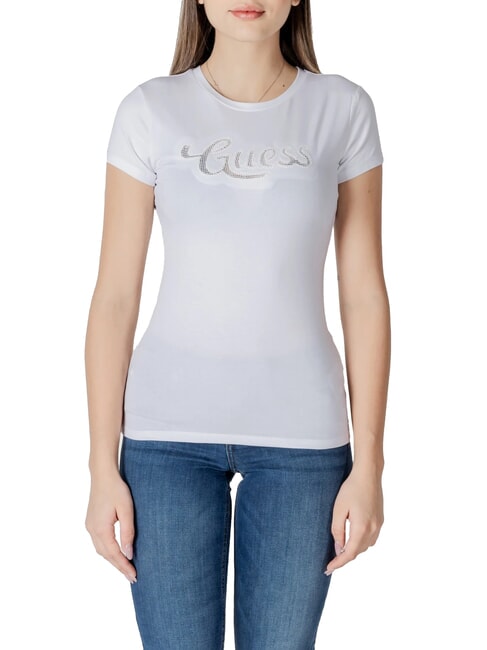 GUESS SS DOT LOGO R3  Camiseta de manga corta purwhite - camiseta