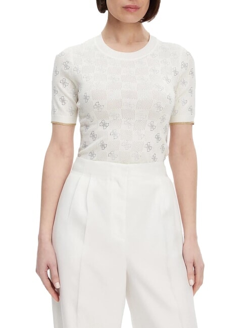 GUESS ROSIE 4G RN Camiseta cremwhi - camiseta