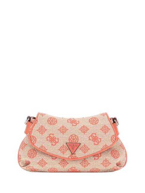GUESS BEYZA  Bolso de hombro logotipo rojo coral - Bolsos Mujer