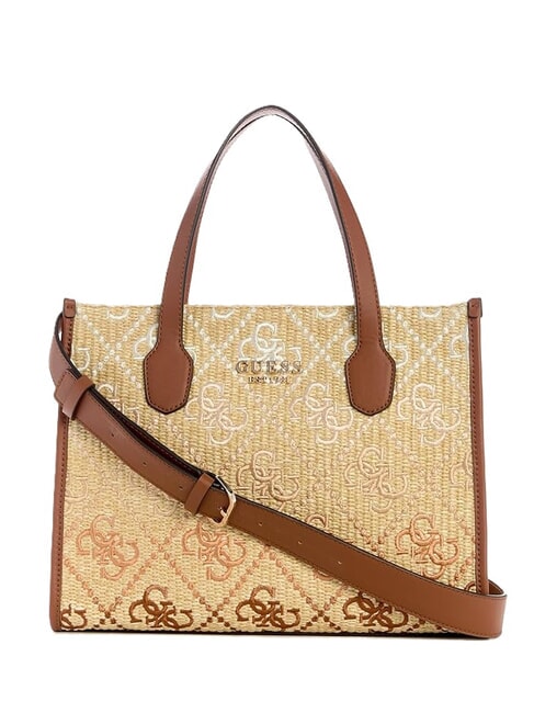 GUESS SILVANA Bolso de hombro coñac / aceitunas - Bolsos Mujer
