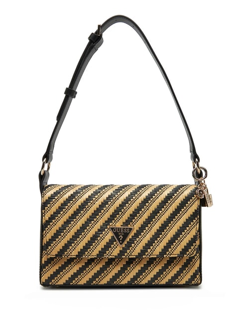 GUESS SIMONA  Bolso de hombro natural / negro - Bolsos Mujer
