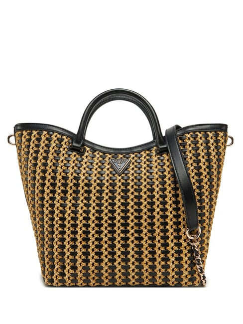 GUESS ATALIA  Bolso de mano, con bandolera natural / negro - Bolsos Mujer