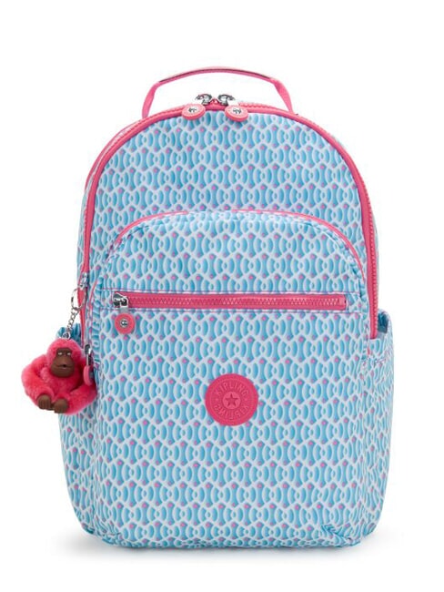 KIPLING SEOUL COLLEGE Mochila con bolsillo para portátil de 15" combinación geográfica de ensueño - Mochilas Escuela & Tiempo Libre