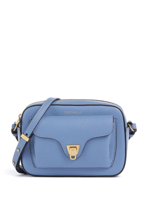 COCCINELLE BEAT SOFT Minibolso de piel con textura azul - Bolsos Mujer