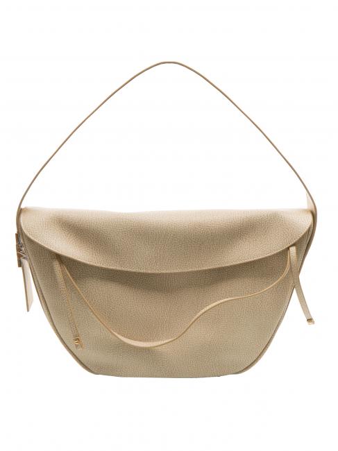 BORBONESE NUEVE COATED OP SOFT  Bolso de hombro arena - Bolsos Mujer