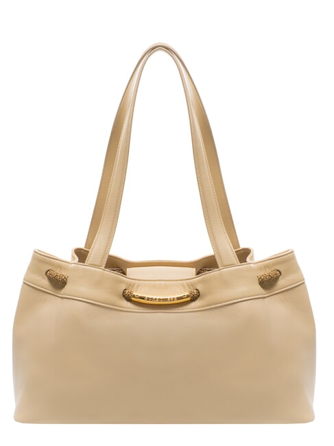 BORBONESE FILO  Bolso de hombro, de piel arena - Bolsos Mujer