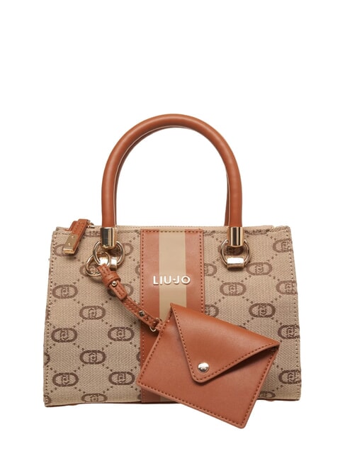 LIUJO MANHATTAN Bolso baúl de tejido jacquard natural - Bolsos Mujer
