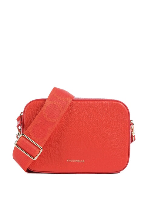 COCCINELLE TEBE Bolso bandolera en piel texturizada gazpacho - Bolsos Mujer