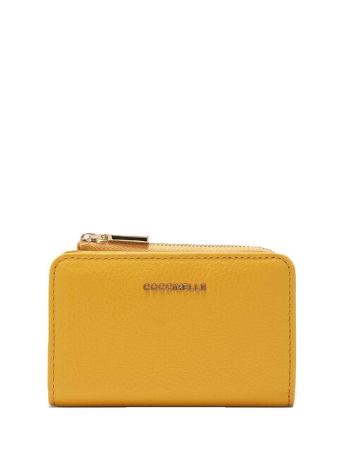 COCCINELLE METALLIC SOFT Cartera pequeña de piel soleado - Carteras Mujer