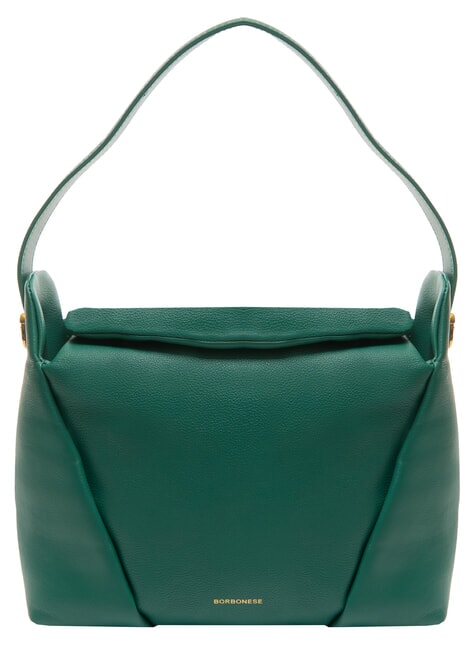 BORBONESE BLOOM  Bolso de hombro tipo hobo, en piel bosque - Bolsos Mujer