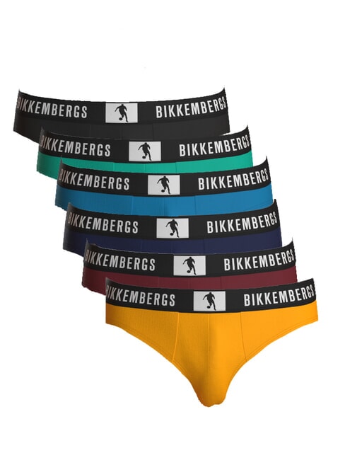 BIKKEMBERGS NEW PUPINO BRIEF 6 deslizamiento multicolor - Calzoncillos de hombre