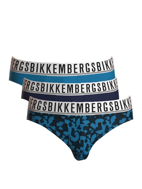 BIKKEMBERGS BRIEF MIX 3 resbalones océano - Calzoncillos de hombre