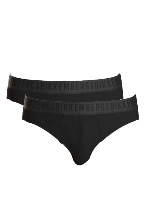 BIKKEMBERGS NEW CLASSIC BRIEF 2 resbalones negro - Calzoncillos de hombre