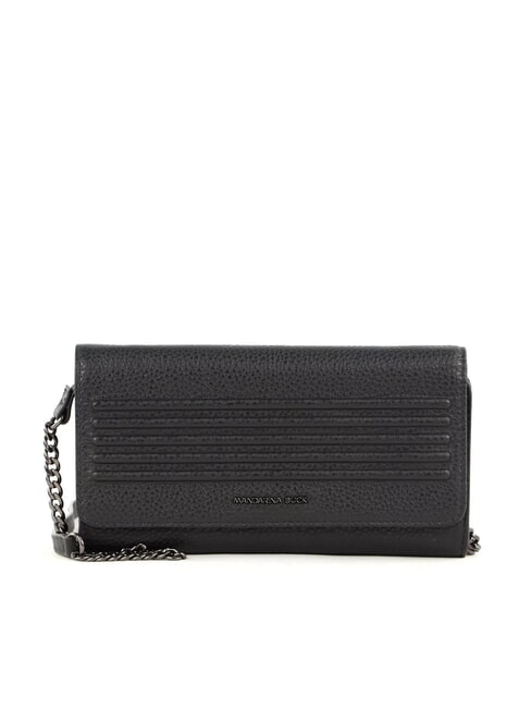 MANDARINA DUCK I-CON Cartera de mano de cuero negro - Carteras Mujer