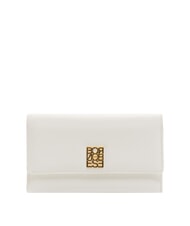 BORBONESE LETTERING PLATE  Cartera de cuero para mujer blanco - Carteras Mujer - 1