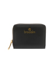 BRACCIALINI BASIC Cartera pequeña de cuero con cremallera negro - Carteras Mujer - 1