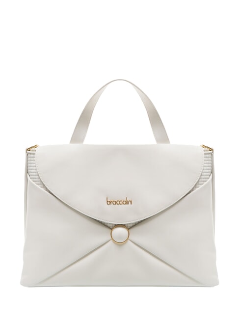 BRACCIALINI NAOMI Bolso de cuero tipo cartera blanco - Bolsos Mujer