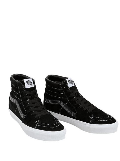 VANS SK8-HI  Zapatillas de cuero cerdo de gamuza negra - Zapatos unisex