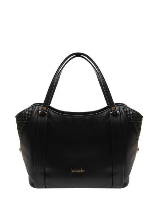 BRACCIALINI NAOMI Bolso de hombro de piel negro - Bolsos Mujer
