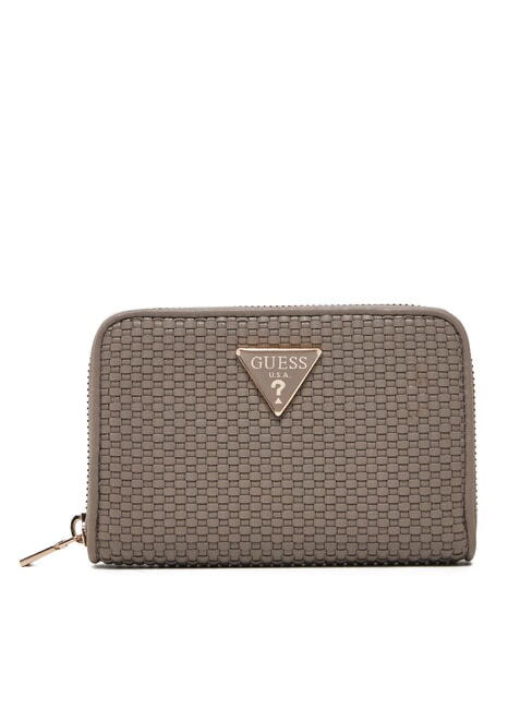 GUESS PHAEDRA Cartera pequeña con cremallera marrón oscuro - Carteras Mujer
