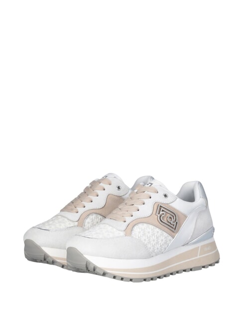 LIUJO MAXI WONDER 73 Zapatillas con inserciones florales blanquecino - Zapatos Mujer