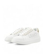 LIUJO BABOL 02 Zapatillas de plataforma con tachuelas blanco / dorado claro - Zapatos Mujer - 1